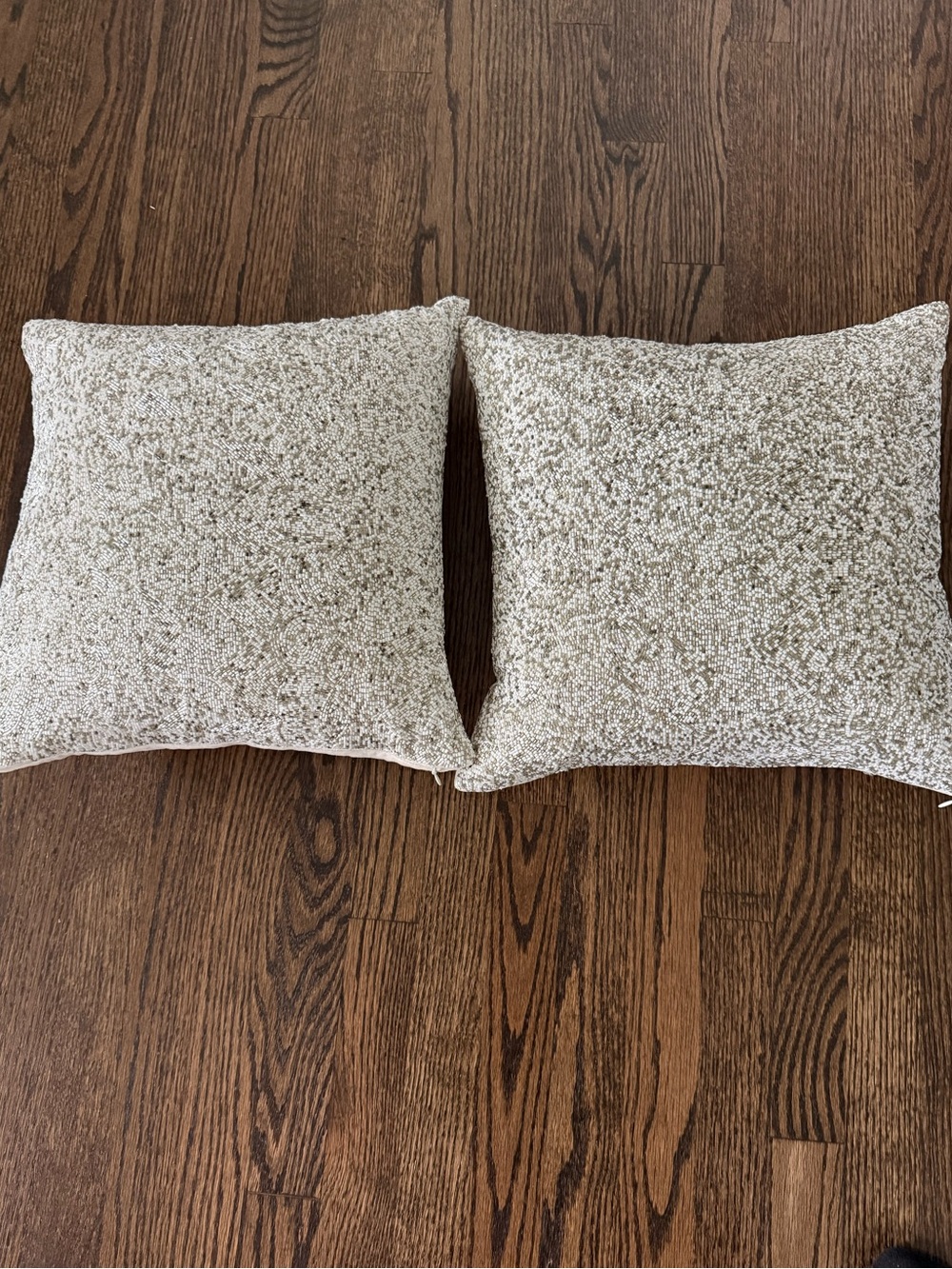 Crate&Barrel Crystal Beaded Pillow - Pair